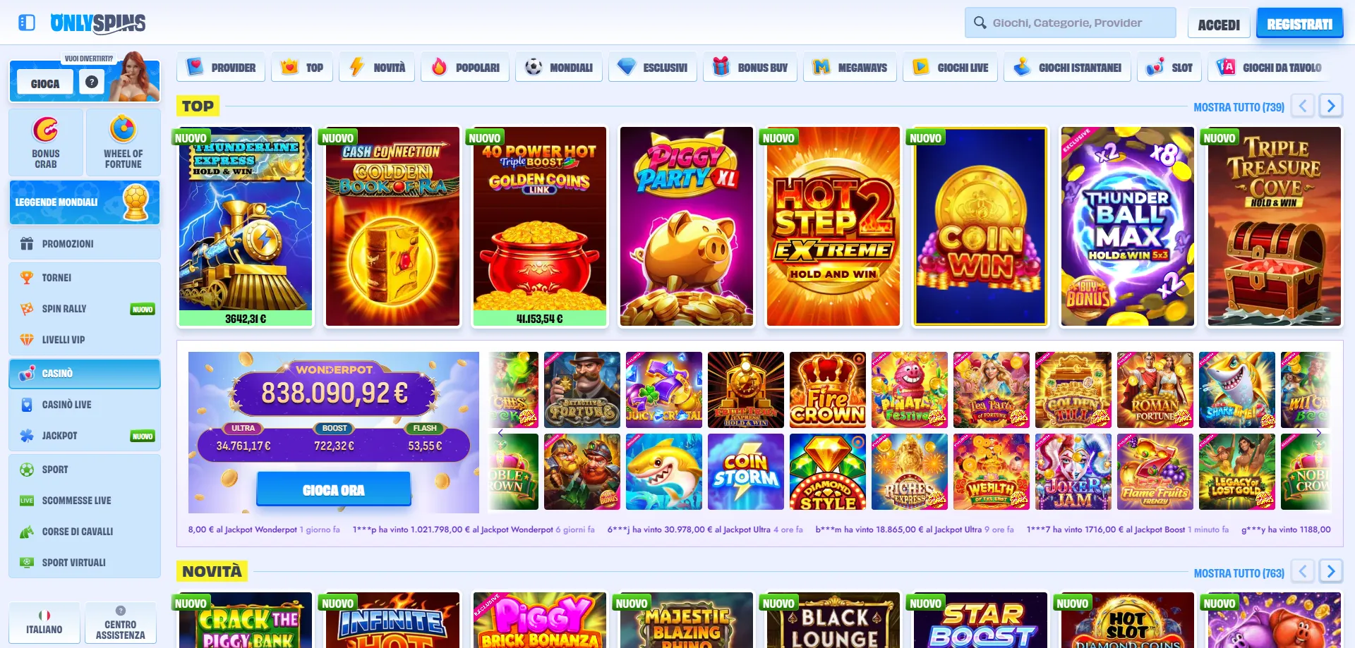 onlyspins-slots1 App mobile OnlySpins Casinò gioco su smartphone e tablet